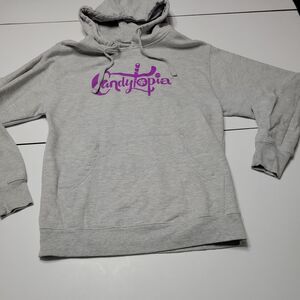 Candytopia Sweatshirt Womens S Gray Kangaroo Pocker Jacket Hood Pull Over Hoodie